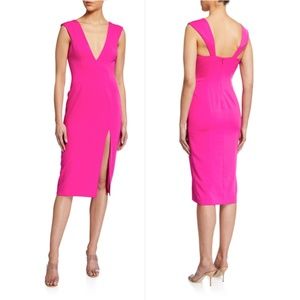 NWT Jay Godfrey Hot Pink Lloyd Midi Dress